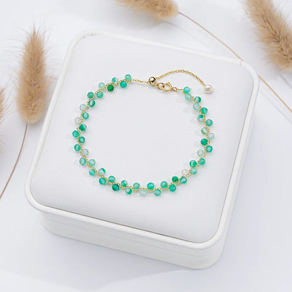 3MM Natural Stone Tourmaline Bracelet For Women  on Hand Jewelry Party Wedding Luxury Gift  AmethystSet Handmade New In