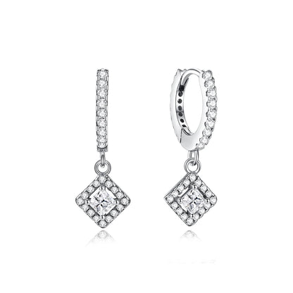 Original 925 Sterling Silver Earrings 2025 Stud Hoop Crystal Earings For Women Rose Gold Crown Heart Infinity Bee Earing Jewelry