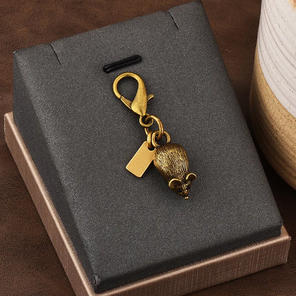 Fashion Bear Cherry Letter C Flower Keychains For Women Metal Y2K Exquisite Bag Pendant Car Key Ring Jewelry Gift Accessories