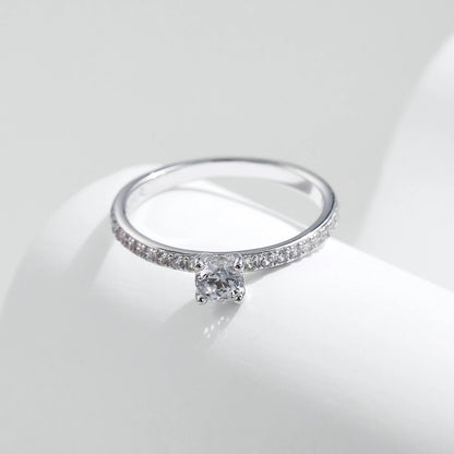 MODIAN D Color Moissanite Ring Delicate Square 925 Sterling Silver Lab Diamond Ring For Women Wedding Statement Jewelry