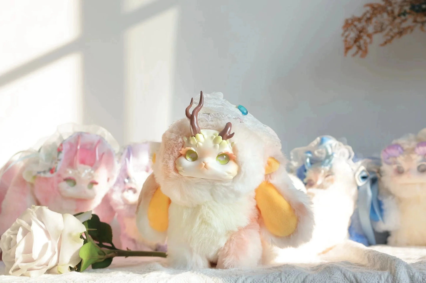 Tutulong Blind Box Fantasy Forest Tea Party Series Mysterious Box Cute Rabbit Dragon Surprise Box Plush Doll Toy Figure Kid Gift
