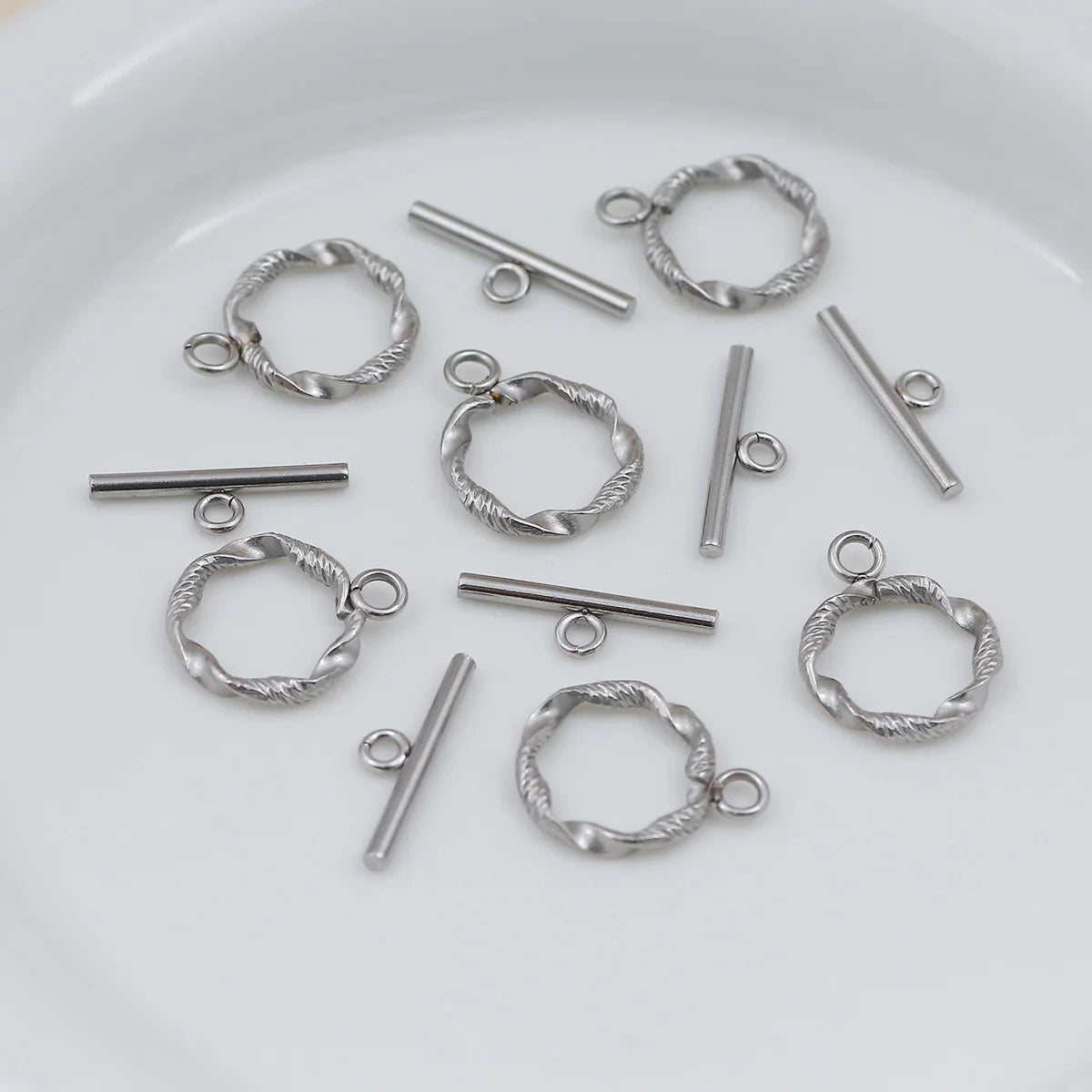 Stainless Steel OT Rings&Toggle Clasps Round Bar For Jewelry Making Necklaces Bracelets Pendants DIY Handmade Accessories