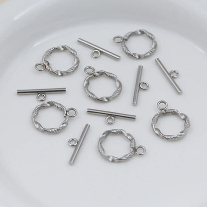 Stainless Steel OT Rings&Toggle Clasps Round Bar For Jewelry Making Necklaces Bracelets Pendants DIY Handmade Accessories