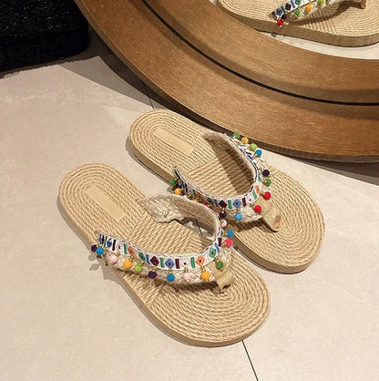 Woman Slippers Low Heel Shoes For Women On Beach Sandals Non Slip Slides Wholesale Bulk Sale Unique Comfortable And Elegan Price