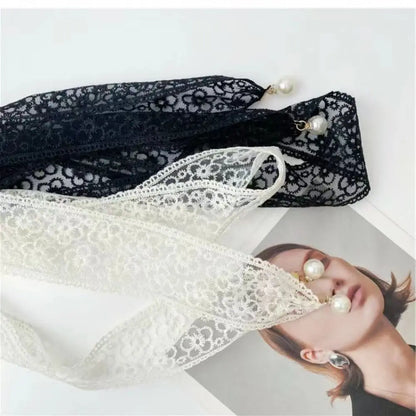 Fashion Sweet Decorative Lace Waist Belts Pearl Pendant Clothing Accessories Chain Belt Elegant Dress Waist Chain for Women