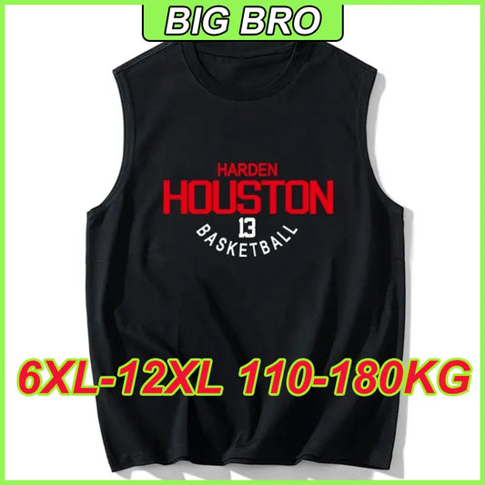 110kg-180kg メンズ タンクトップ プラスサイズ 6XL-12XL ノースリーブTシャツ 夏 ジム バスケットボール ベスト 男性 ボーイ ファッション フィットネス ランニングベスト