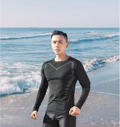 Men's swimsuit full body sun protection long sleeve short sleeve pants Boys swim shorts long pants swim top surf snorkeling beac