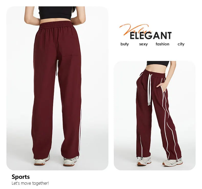 Sports Trousers for Women in Summer Cool Windproof Outdoor Mountaineering Loose Casual Wide-leg Pants Sun Protection Trousers