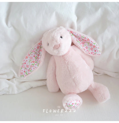 30cm ボニーラビット 花耳ぬいぐるみ 漫画ぬいぐるみ ウサギ人形 子供部屋装飾 おもちゃ 柔らかい 女の子への誕生日プレゼント