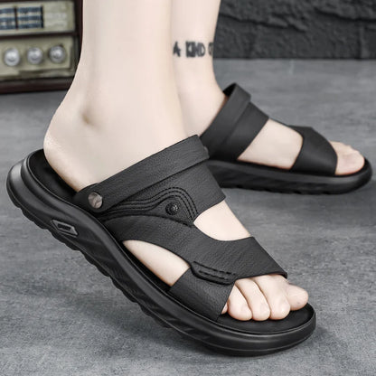 Sandals men with soft soles breathable waterproof anti slip wear-resistant suitable both summer casual wear breathable men shoes