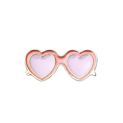 Summer Beach Sunglasses Brooch Fashion Personality Enamel Pins for Vacation Girl Women Backpack Hat Lapel Pin Jewelry Decoration