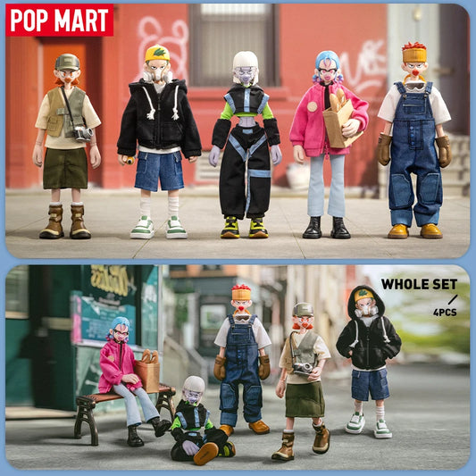 POP MART BAZBON Label Plan Series 1/8 Action Figure Limited Edition 1PC/4PCS POP MART Blind Box Figure