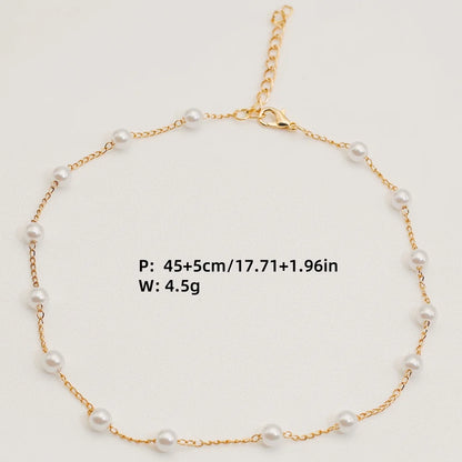 Beads Women's Neck Chain Kpop Pearl Lace Gold Color Goth Choker Jewelry On The Pendant 2024 Collar For Girl