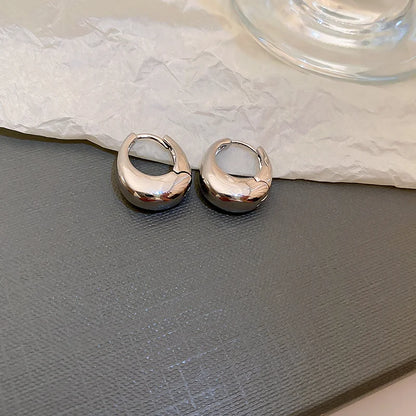 Gold Color Metallic Ear Loops For Women Simple Cool Style Irregular Geometric Ear Buckle Personalized Party HooP Earring Jewelry