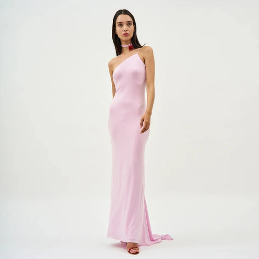 Birthday Evening Dresses for Women Luxury 2024 Halter Party Prom Dress Sexy Slim Female Clothes Fashion High Waist Lady Outfits