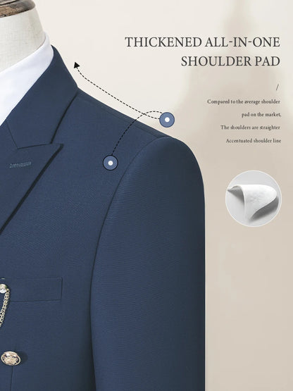 ST Cassy High Quality Men's Suit black Fashionable and Casual Slim Fit Male Groom Wedding Blazers Party Dress Jacket Coat Pants