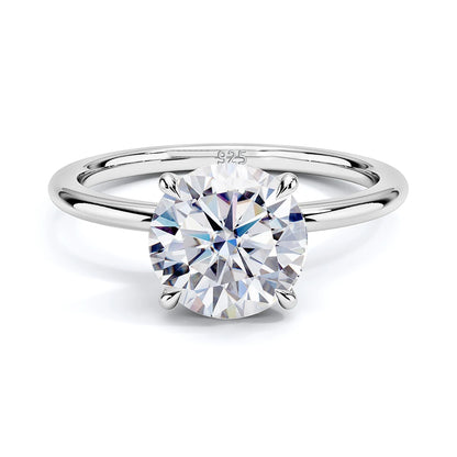 Kirin Palace 3CT 2CT 1CT Moissanite Ring for Women Yellow/White Gold 9mm Round Cut D/VVS1 Solitaire Ring for Engagement Wedding