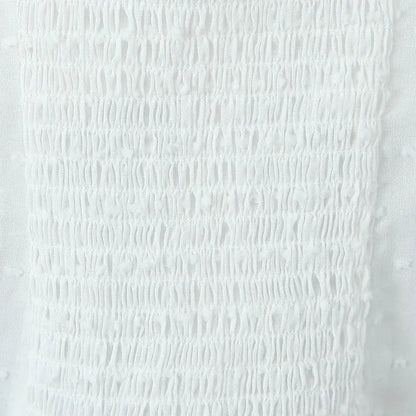 2025 Summer Plain White 3D Dot Sleeveless Tank Women Open Buttons Slim fit Elastic Back Tank Top Crop Tops
