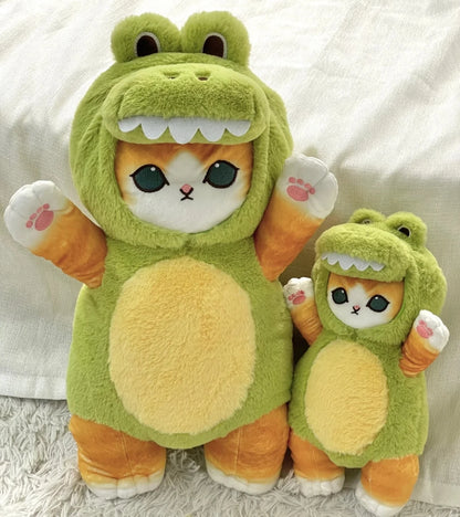 Mofusand 30/50cm Plush Toys Kawaii Cat Cosplay Costume With Dino/Cow Outfits Cute Stuffed Animal Birthday Gift For Kids And Girl