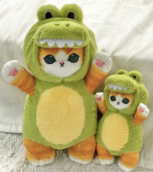 Mofusand 30/50cm ぬいぐるみ かわいい猫 コスプレ衣装 恐竜/牛の衣装付き 子供や女の子へのかわいいぬいぐるみ誕生日プレゼント
