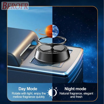 Solar Powered Air Purifier Solar Powered Suspension Planet Car Air Freshener Long Lasting Fragrance Odor Removal Aromatherapy