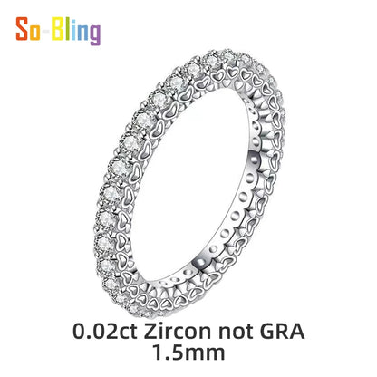 So-Bling S925 Sterling Silver Rings For Women Elegant Fine Cubic Zirconia Ring Bridal Wedding Engagement Women Trendy Jewelry