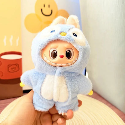 Labubu ドール服 ペンギン サメ ハチ 恐竜 ワンジー - 17cm プーリップ ブライス OB11 BJD用 かわいい動物ジャンプスーツ