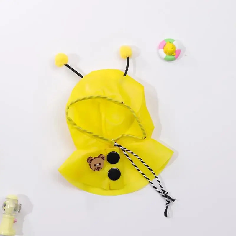 17cm Labubu v1/v2/v3用 夏のドール服 うさぎ耳レインコート Labubu衣装 DIY Labubu服 ギフト