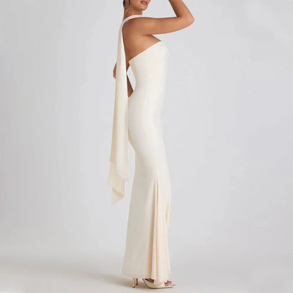 Mia Muse Dresses Spring Summer Elegant Decent Skinny Fit Sleeveless Strapless Maxi Evening Formal Shift Dresses For Women