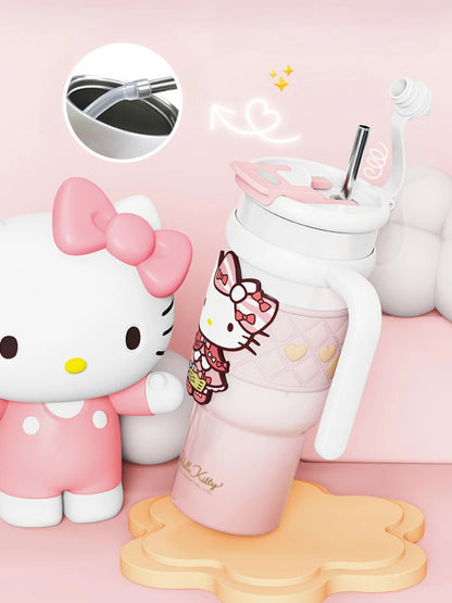 Sanrio Hello Kitty Thermos Bottle 316 Stainless Steel Thermos Double Layer Insulation for Cold & Hot Drinks Portable Travel Mug
