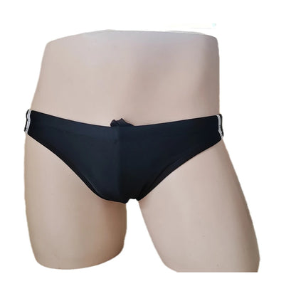 BOYTHOR  Men's Swimming Briefs Patchwork Color Contrast Craft Lace-up Beach Swimming Briefs