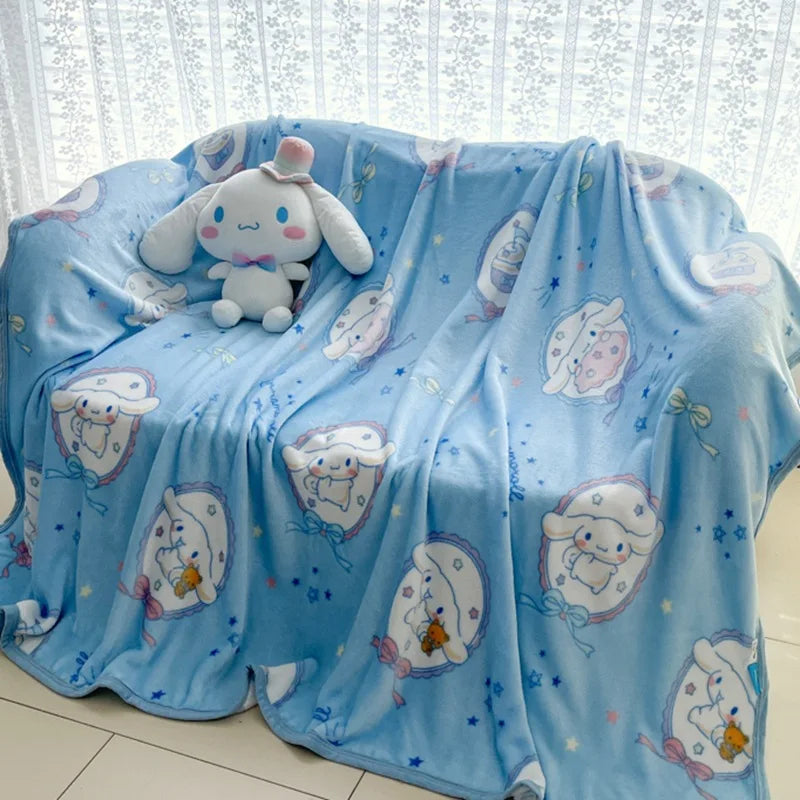 Sanrio ハローキティ クロミ メロディ カートゥーン 両面 ソファ ワゴン 車用 エアコン ブランケット オフィス 昼寝用 ブランケット カバー ブランケット