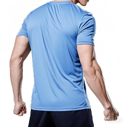 メンズ ランニングTシャツ 夏 スポーツ トップス Tシャツ ジャージ 男性用 フットボールウェア 速乾性 Tシャツ ジム フィットネス ワークアウト Tシャツ メンズ