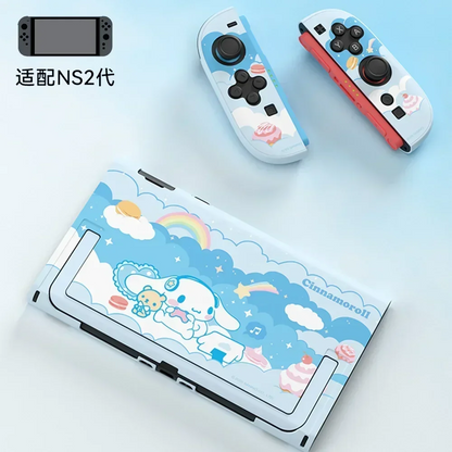 New Sanrio Figure Kuromi Hellokitty Switch2 Protective Case Hardshell Case Pluggable Base Ns2 Accessories Ornaments Girls Gift