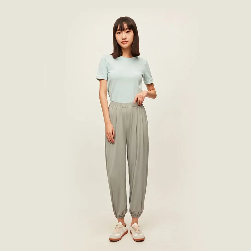 OhSunny レディース ワイドレッグパンツ 日焼け防止 UVカット UPF50+ オーバーサイズ カジュアル トラウザーズ ストリートウェア ルーズストレート フルパンツ 新作