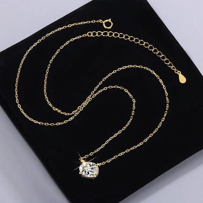 COSYA 1-3CT Oval Cut Moissanite Pendant Necklace For Women S925 Silver 18K Gold Lab Diamond Necklace Wedding Party Fine Jewelry