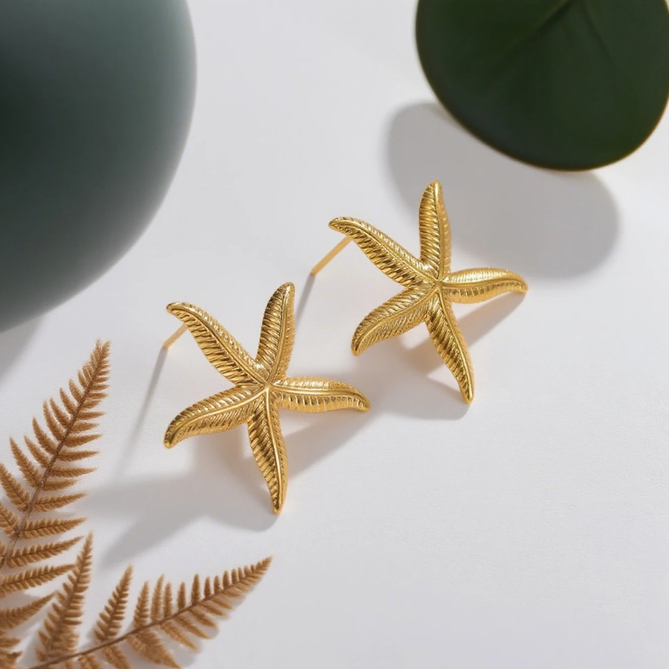 Haiyufly Fashion Simple Starfish Earrings for Women Stainless Steel Jewelry 2025 Trend Minimalist Stud Earrings Birthday Gift