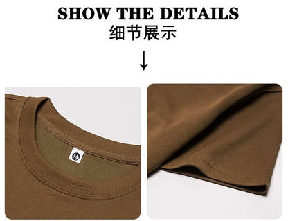 Men's new summer fashion sports suit casual fashion fitness jogging wear round neck T-shirt + breathable disconnect 2-piece set