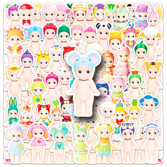10/50/100PCS Kawaii Sonny Angel Cute Fun Creative Stickers Kids Toy Gifts DIY Scooter Luggage Pencil Case Phone Case Desk Decals