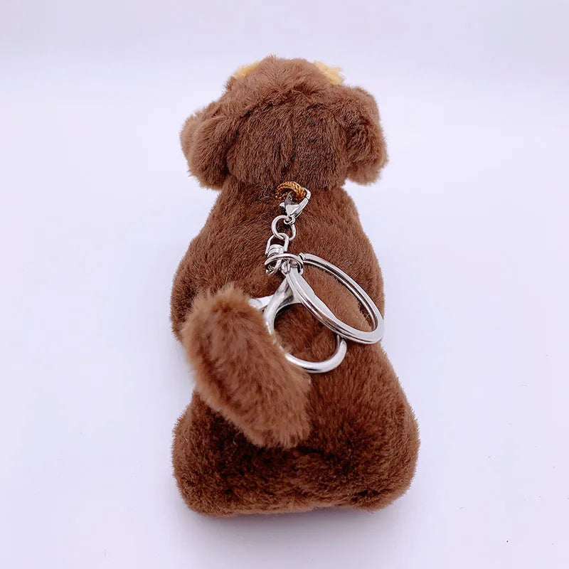 15cm Korea Popular Cartoon Dachshund Keychain Plush Doll Bag Pendant Mini Doll Soft Stuffed Dog Backpack Pendant Girl Women Gift