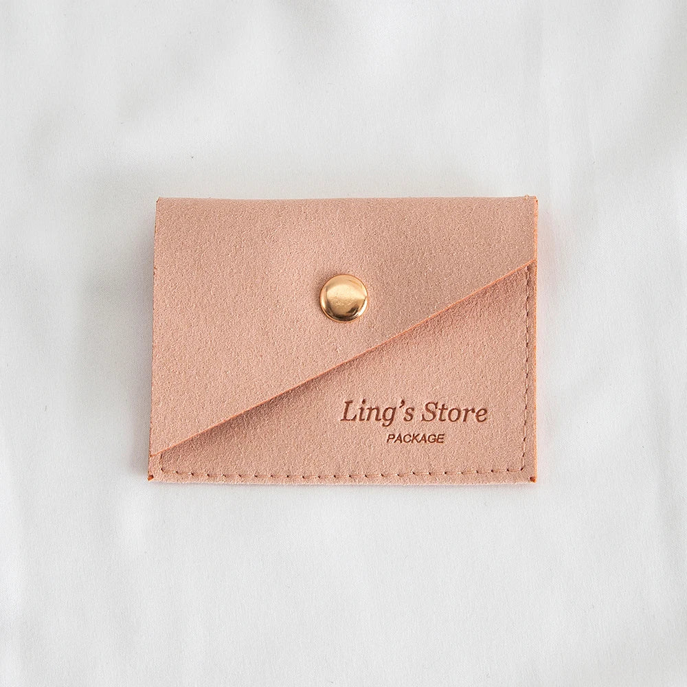 100Pcs Luxury Dark Green Microfiber Gold Snap Bag Envelope Button Purse Pouch For Ring Earrings Headset Coin Soap Gift Organizer