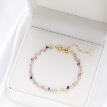 3MM Natural Stone Tourmaline Bracelet For Women  on Hand Jewelry Party Wedding Luxury Gift  AmethystSet Handmade New In