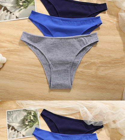 FINETOO 5PCS/Set M-XXL Panties Women Cotton Lingerie Woman Underwear Sexy Femme Underwear Girls Underpant Panty 7 Solid Colors