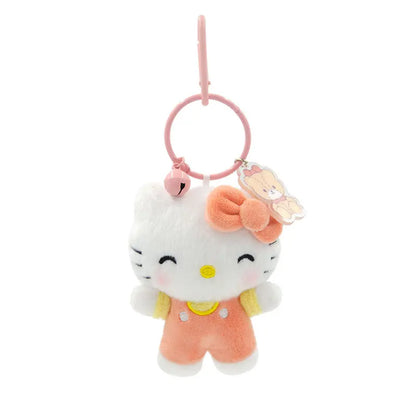12cm  Sanrio My Melody Kuromi Cinnamoroll Kt Cat Purin Dog Plush Toy Anime Stuffed Animals Keychains Small Pendant