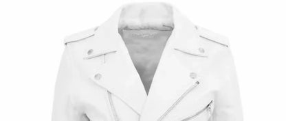 White PU Leather Jacket Men's Jacket Long Sleeve Motorcycle Punk Style Coat Autumn Winter
