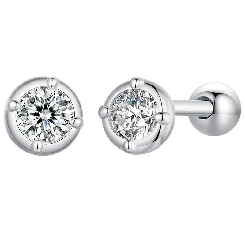 WOSTU 0.5CT モアサナイトビーズチェーンネックレス レディース用 925スターリングシルバー ダイヤモンドカット スターリーモアサナイト ネックレス パーティージュエリー