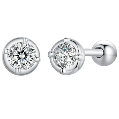 WOSTU 0.5CT モアサナイトビーズチェーンネックレス レディース用 925スターリングシルバー ダイヤモンドカット スターリーモアサナイト ネックレス パーティージュエリー