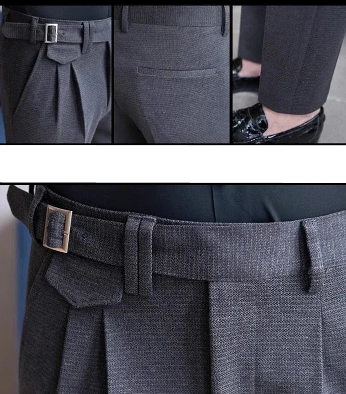 Men's Suit Pants, Fashion Slim Dress Trousers ,White Black Blue Green Pantalones Hombre Fall/Winter Male Pant, 2025 New