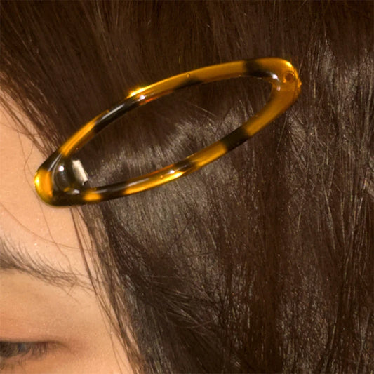ヴィンテージアクセサリー ヒョウ柄 グルーオーバルヘアクリップ キュート 韓国風 チャーム BBヘアクリップ Y2K レディースジュエリー Y2K ヘアアクセサリー
