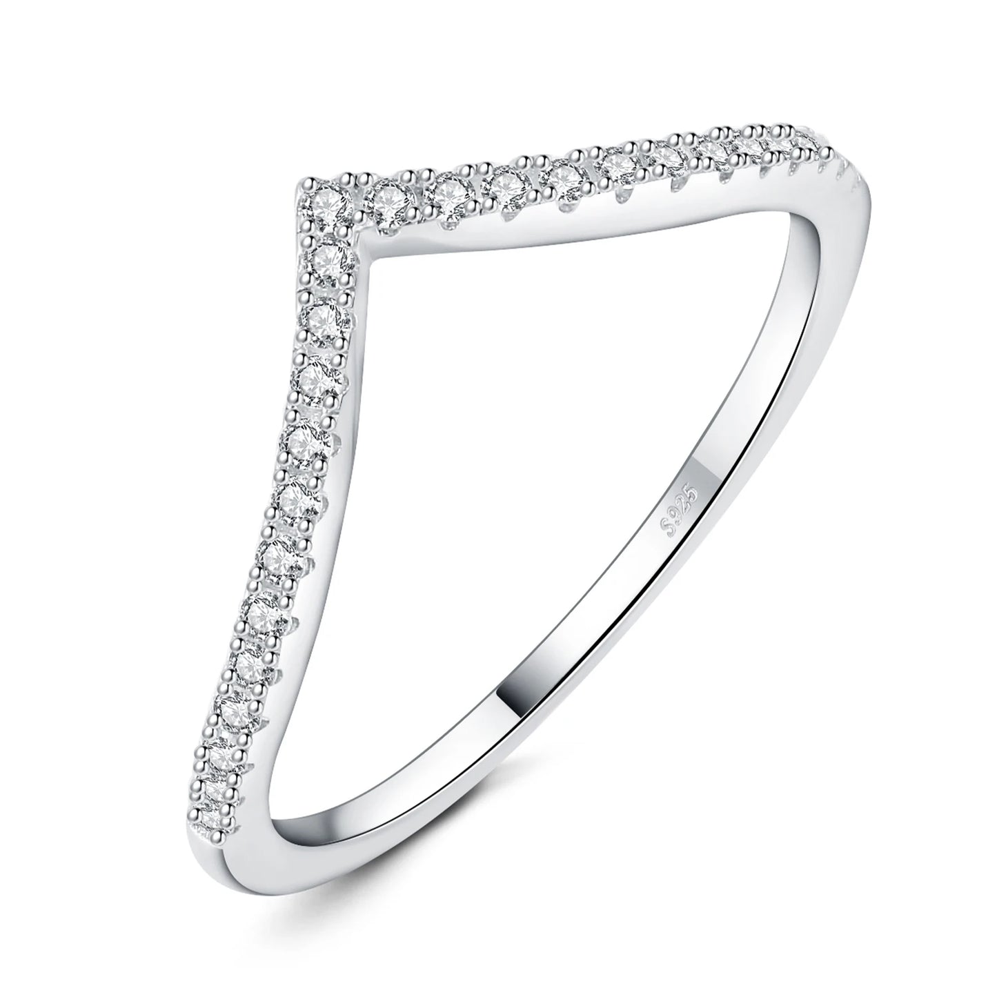 JewelryPalace モアサナイト Dカラー ラウンドカット 925スターリングシルバー V字型 重ね付け可能 ウェディングリング レディース イエロー ローズゴールドメッキ